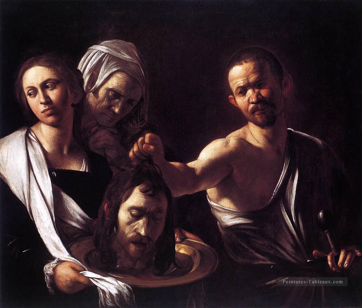 Salomé à la tête de saint Jean Baptiste Caravage Peintures à l'huile